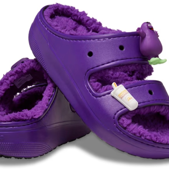 Grimace New With Tags Limited Edition Crocs Size Women’s 10 & 8 - Picture 2 of 6